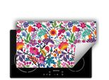 Darhaus Piastra Di Copertura 90X52 Cm Tappetino Antiscivolo Arrotolabile, Colorato - Fiori