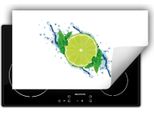 Darhaus Piastra Di Copertura Per Stufe 90X52 Cm Tappetino Antiscivolo Roll-Up, Bianco - Lime