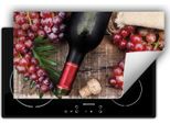 Darhaus Piastra Di Copertura Per Stufe 90X52 Cm Tappetino Antiscivolo Roll-Up, Legno - Vino