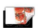 Darhaus Piastra Di Copertura Per Fornelli 90X52 Cm Tappetino Antiscivolo Roll-Up, Acqua - Pomodori