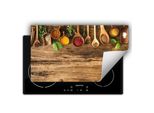Darhaus Piastra Di Copertura Per Stufa 90X52 Cm Tappetino Antiscivolo Roll-Up, Legno - Spezie