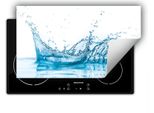 Darhaus Piastra Di Copertura Per Stufe 90X52 Cm Tappetino Antiscivolo Roll-Up, Bianco - Acqua