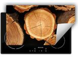 Darhaus Piastra Di Copertura Per Stufe 90X52 Cm Tappetino Antiscivolo Roll-Up, Legno