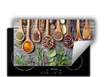 Darhaus Piastra Di Copertura Per Stufa 90X52 Cm Tappetino Antiscivolo Roll-Up, Spezie - Legno