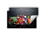 Darhaus Piastra Di Copertura Per Fornelli 90X52 Cm Tappetino Antiscivolo Roll-Up, Verdure