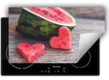 Darhaus Piastra Di Copertura Per Stufa 90X52 Cm Tappetino Antiscivolo Roll-Up, Cuore - Frutta