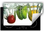 Darhaus Piastra Di Copertura Per Fornelli 90X52 Cm Tappetino Antiscivolo Roll-Up, Acqua - Paprika
