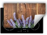 Darhaus Piastra Di Copertura Per Stufe 90X52 Cm Tappetino Antiscivolo Roll-Up, Lavanda - Legno
