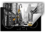 Darhaus Piastra Di Copertura Per Stufe 90X52 Cm Tappetino Antiscivolo Roll-Up, Grigio - New York