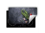 Darhaus Piastra Di Copertura Per Fornelli 90X52 Cm Tappetino Antiscivolo Roll-Up, Ardesia - Peperoncino - Spezie