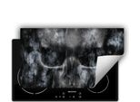 Darhaus Piastra Di Copertura Per Stufe 90X52 Cm Tappetino Antiscivolo Roll-Up, Teschio