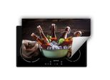 Darhaus Piastra Di Copertura Per Stufe 90X52 Cm Tappetino Antiscivolo Roll-Up, Birra - Legno