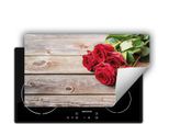 Darhaus Piastra Di Copertura Per Stufe 90X52 Cm Tappetino Antiscivolo Roll-Up, Rose - Legno