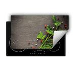 Darhaus Piastra Di Copertura Per Fornelli 90X52 Cm Tappetino Antiscivolo Roll-Up, Verde - Spezie