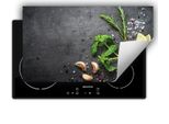 Darhaus Piastra Di Copertura Per Stufa 90X52 Cm Tappetino Antiscivolo Roll-Up, Ardesia - Erbe