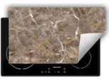 Darhaus Piastra Di Copertura Per Stufe 90X52 Cm Tappetino Antiscivolo Roll-Up, Grigio - Marmo