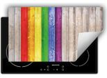 Darhaus Piastra Di Copertura 90X52 Cm Tappetino Antiscivolo Arrotolabile, Colorato - Legno
