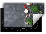 Darhaus Piastra Di Copertura Per Stufe 90X52 Cm Tappetino Antiscivolo Roll-Up, Ardesia - Aglio