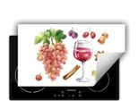 Darhaus Piastra Di Copertura Per Fornelli 90X52 Cm Tappetino Antiscivolo Roll-Up, Vino - Cucina