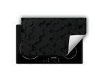 Darhaus Piastra Di Copertura Per Stufe 90X52 Cm Tappetino Antiscivolo Roll-Up, Nero 3D