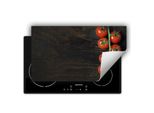 Darhaus Piastra Di Copertura Per Stufa 90X52 Cm Tappetino Antiscivolo Roll-Up, Pomodoro - Legno
