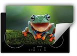 Darhaus Piastra Di Copertura Per Stufa 90X52 Cm Tappetino Antiscivolo Roll-Up, Verde - Frog