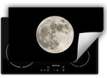 Darhaus Piastra Di Copertura Per Stufa 90X52 Cm Tappetino Antiscivolo Roll-Up, Nero - Moon