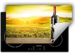 Darhaus Piastra Di Copertura Per Stufe 90X52 Cm Tappetino Antiscivolo Roll-Up, Vino
