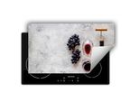 Darhaus Piastra Di Copertura Per Stufe 90X52 Cm Tappetino Antiscivolo Roll-Up, Rosso - Vino