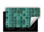 Darhaus Piastra Di Copertura Per Stufe 90X52 Cm Tappetino Antiscivolo Roll-Up, Verde - Mosaico
