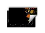 Darhaus Piastra Di Copertura Per Fornelli 90X52 Cm Tappetino Antiscivolo Roll-Up, Nero - Spezie