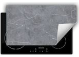 Darhaus Piastra Di Copertura Per Stufe 90X52 Cm Tappetino Antiscivolo Roll-Up, Grigio - Marmo