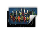 Darhaus Piastra Di Copertura Per Fornelli 90X52 Cm Tappetino Antiscivolo Arrotolabile, Blu - Spezie