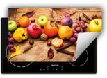 Darhaus Piastra Di Copertura Per Stufa 90X52 Cm Tappetino Antiscivolo Roll-Up, Frutta - Legno