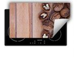 Darhaus Piastra Di Copertura Per Stufa 90X52 Cm Tappetino Antiscivolo Roll-Up, Dadi - Legno