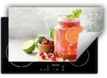 Darhaus Piastra Di Copertura Per Fornelli 90X52 Cm Tappetino Antiscivolo Roll-Up, Acqua - Frutta