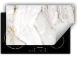 Darhaus Piastra Di Copertura Per Stufe 90X52 Cm Tappetino Antiscivolo Roll-Up, Bianco - Marmo