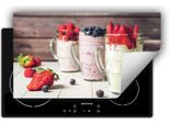 Darhaus Piastra Di Copertura Per Fornelli 90X52 Cm Tappetino Antiscivolo Roll-Up, Dessert - Frutta