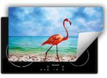 Darhaus Piastra Di Copertura Per Stufe 90X52 Cm Tappetino Antiscivolo Roll-Up, Flamingo - Sea