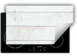 Darhaus Piastra Di Copertura Per Stufe 90X52 Cm Tappetino Antiscivolo Roll-Up, Bianco - Legno