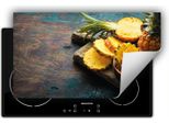 Darhaus Piastra Di Copertura Per Stufa 90X52 Cm Tappetino Antiscivolo Roll-Up, Ananas - Legno