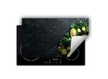 Darhaus Piastra Di Copertura Per Stufa 90X52 Cm Tappetino Antiscivolo Roll-Up, Verde - Verdure