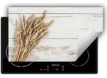 Darhaus Piastra Di Copertura Per Stufa 90X52 Cm Tappetino Antiscivolo Roll-Up, Cereali - Legno