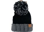 Cappello Invernale Da Donna " Cappello Emma Con Pompon "" Cappello Lavorato A Maglia In Lana, Filato Spesso "" Cappello Invernale Con Pompon: Nero Colore: Nero"