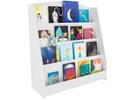 CLP Bücherregal Melfa I Zeitschriftenständer Mit 4 Fächern I Regal Für Kinderbücher I Organizer Weiß