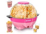 KESSER® Popcornmaschine: 800W Popcornmaker - 5,5l großer Inhalt, Antihaftbeschichtung, Deckel & Servierschale, für Öl/Butter/Zucker, Stille & Schnelle, abnehmbare Heizfläche, inkl. Popcornbecher
