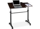 Relaxdays 10020807_46 Relaxdays HöHenverstellbarer Pc-Tisch Braun 100,0 X 50,0 X 80,0 - 110,0 Cm
