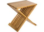 5Five Simply Smart | Sgabello Pieghevole - Bambù - Pratico E Mobile - Rispettoso Dell'ambiente