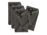 SchöNer Wohnen Set Di 4 Asciugamani Per Ospiti Sense Colore Antracite Dimensioni 30X50