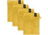 SchöNer Wohnen Set Di 4 Guanti Da Lavaggio Sense Colore Giallo Dimensioni 16X21